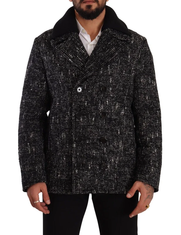 Dolce & Gabbana Chic Double Breasted Wool Blend Men's Overcoat