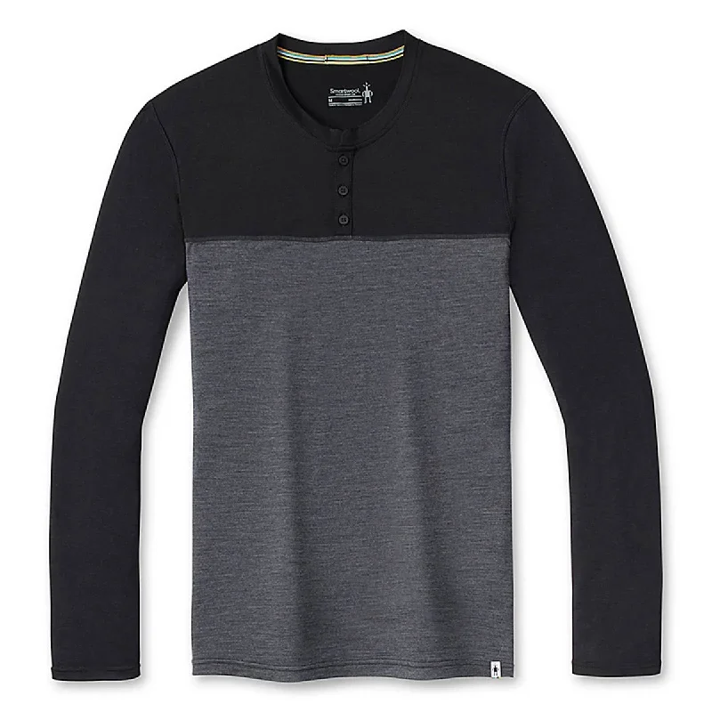 Men's Long Sleeve Colorblock Henley