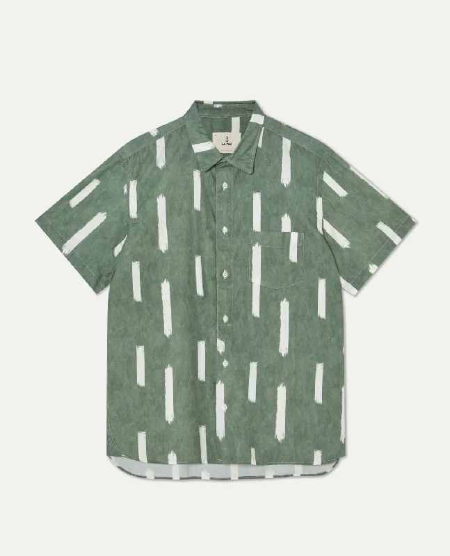 LA PAZ ALEGRE SHORT SLEEVE SHIRT IN BRUSH GREEN BAY