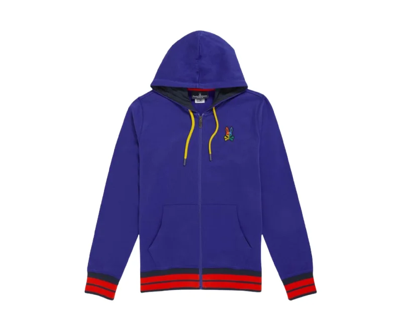 Psycho Bunny Warwick Color-Block Logo Bold Blue Hoodie B6H111Q1FT-BLD