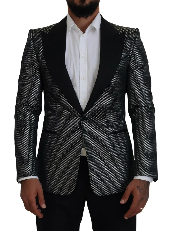 Dolce & Gabbana Elegant Jacquard Single Breasted Men's Blazer