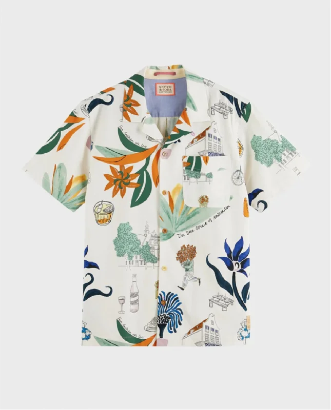 SCOTCH & SODA MEN’S ALL OVER PRINT CAMP SHIRT