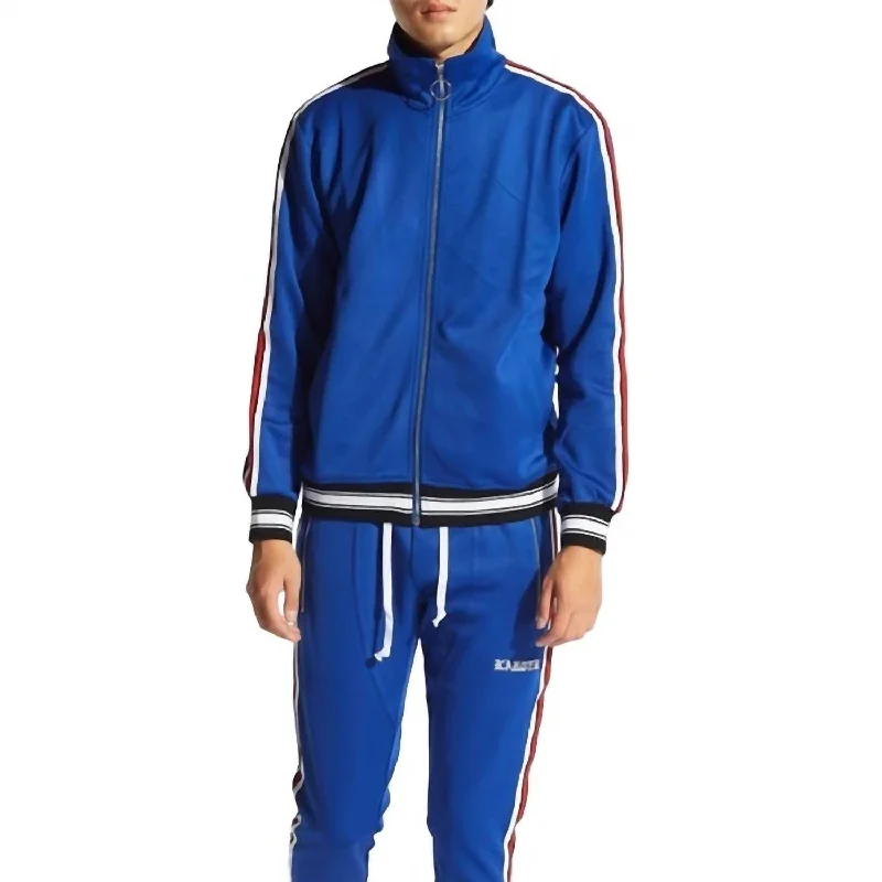 Track Jacket In Royal Blue