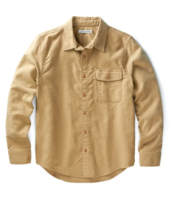 OUTERKNOWN TERRA NOVA MOLESKIN SHIRT IN DRIFTWOOD