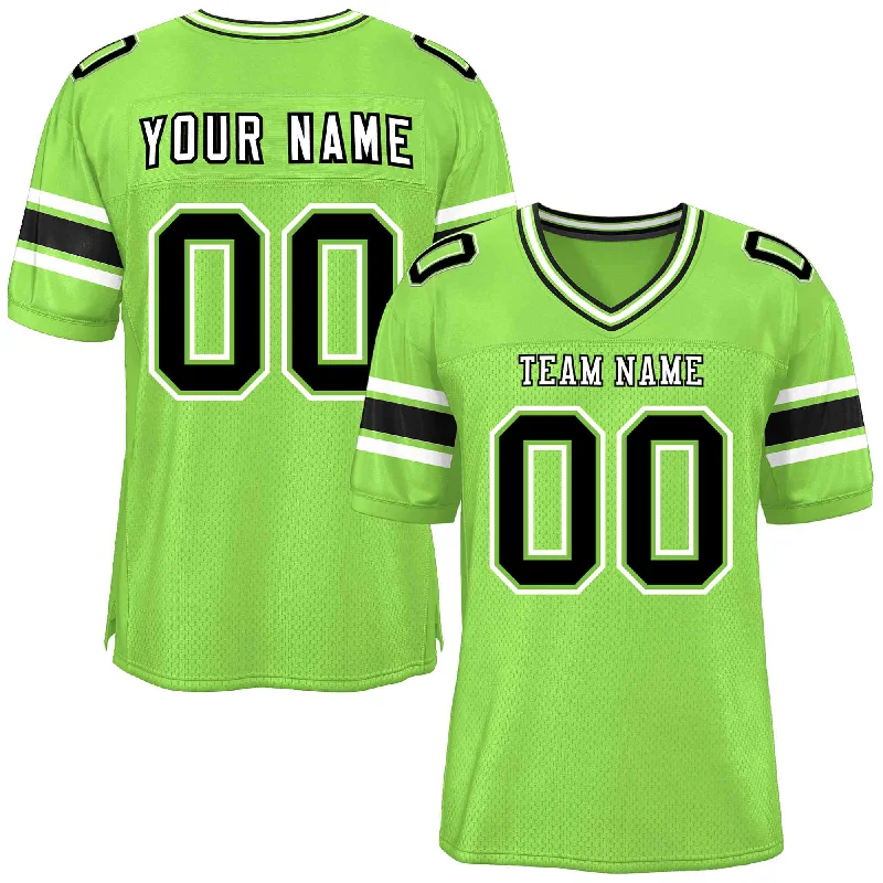 Custom Neon Green Personalized Classic Authentic Football Jersey