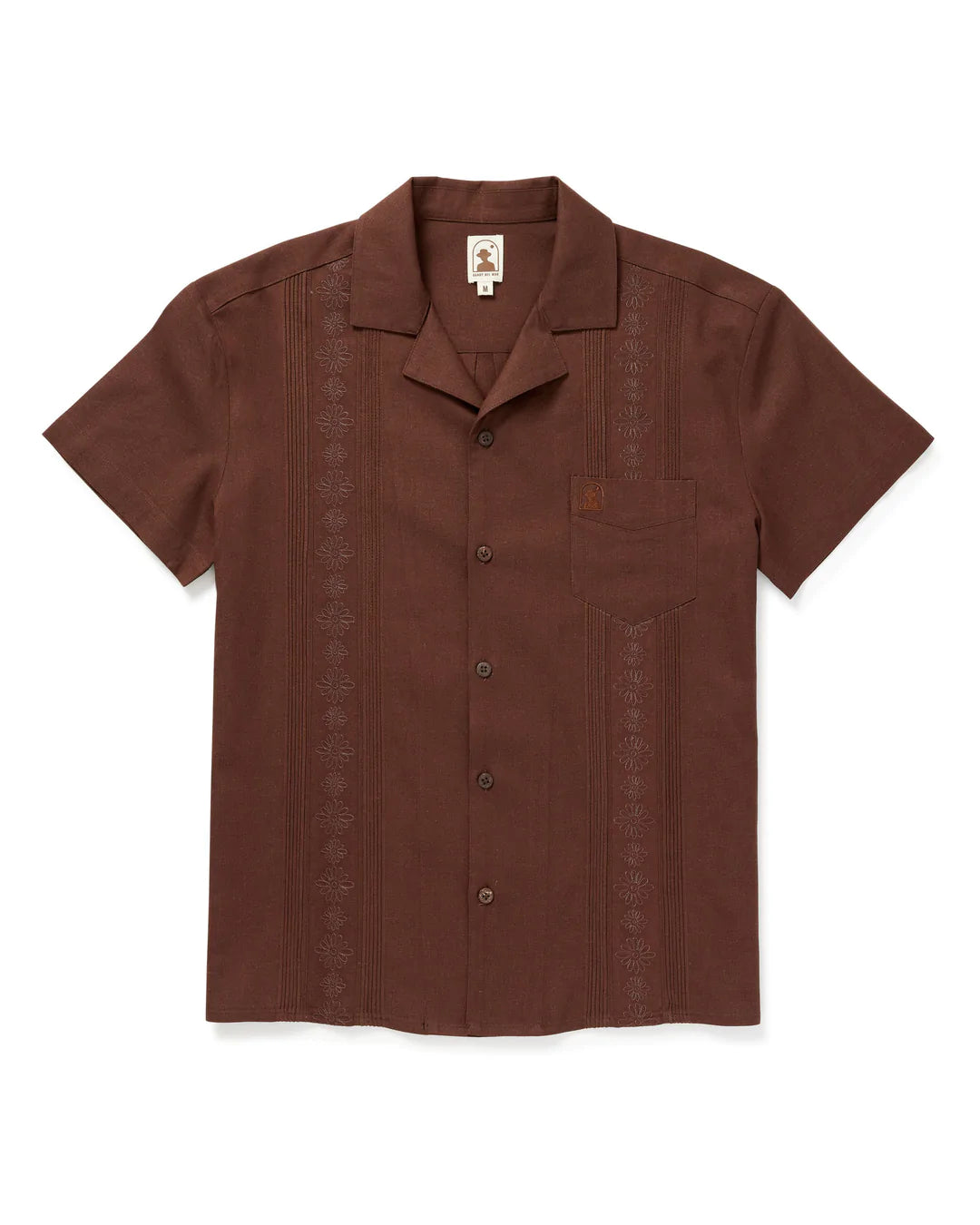 DANDY DEL MAR THE BRISA LINEN SHIRT IN CARAJILLO