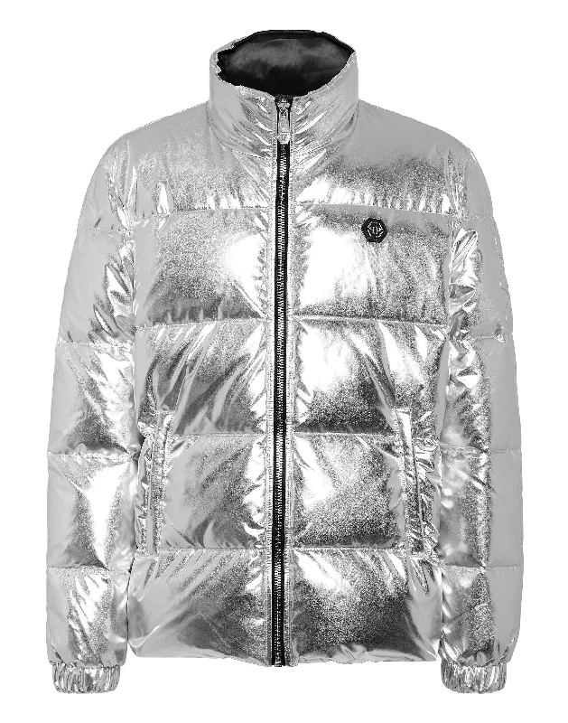 Nylon Puffer Jacket Gothic Plein