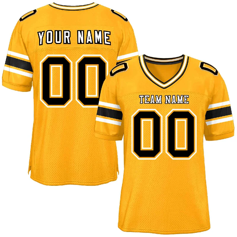 Custom Yellow Personalized Classic Authentic Football Jersey