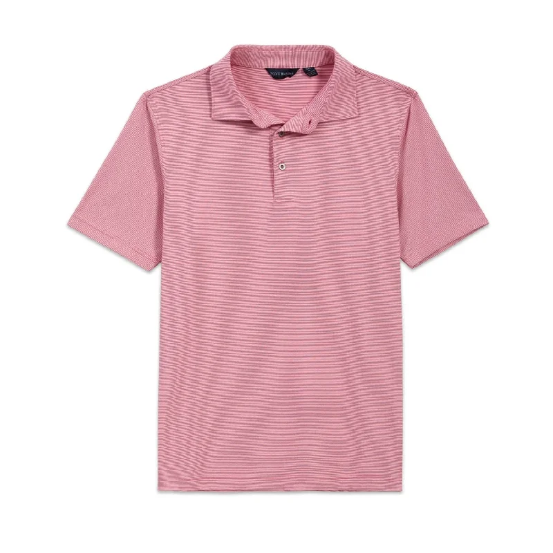 End on End Micro Stripe Tech Polo in Nantucket Red (Size Large) by Scott Barber