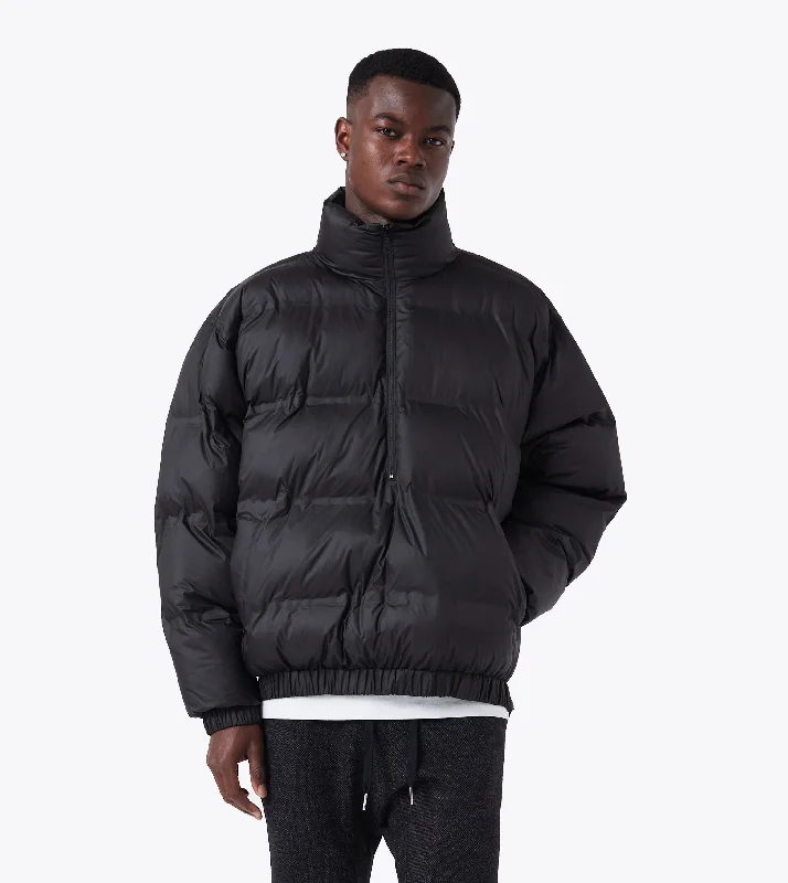 3/4 Puffer Jacket Black