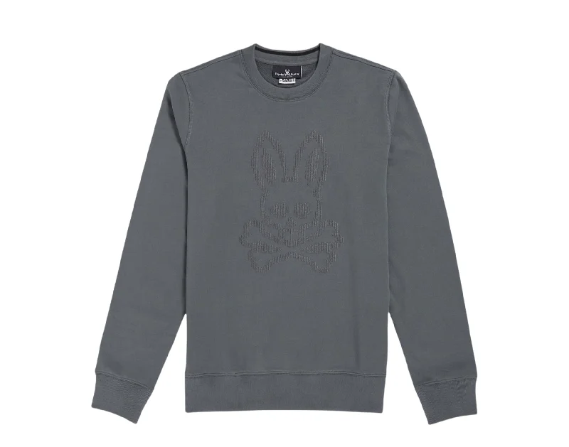 Psycho Bunny Siddick Logo Magnet Grey Sweatshirt B6S226Q1FT-MGT