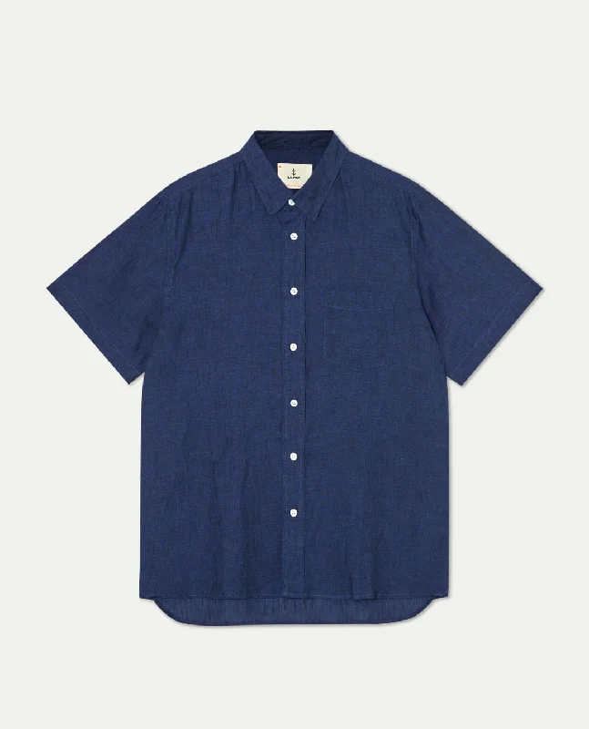 LA PAZ RIBEIRO SHORT SLEEVE SHIRT IN NAVY