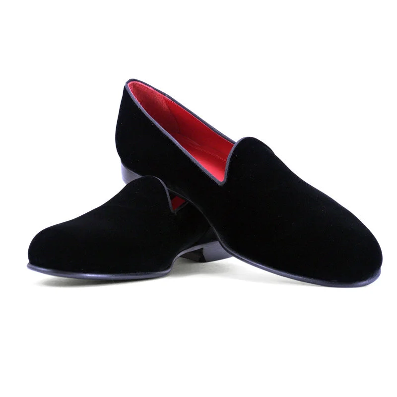 Tux Velvet Tuxedo Shoe in Black by Zelli Italia