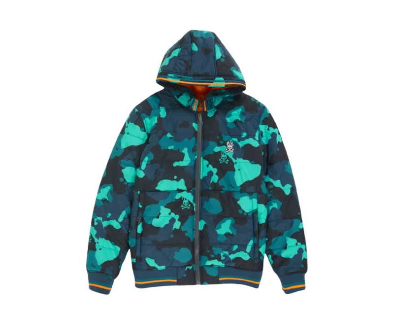 Psycho Bunny Urswick Camo Midnight Ocean Jacket B6N219Q1PO-MNA