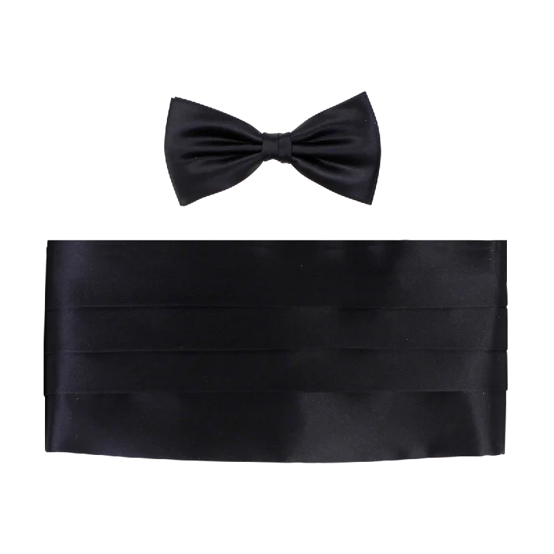 Silk Cummerbund and Bow Tie Set (Choice of Colors) by House of Amanda Christensen