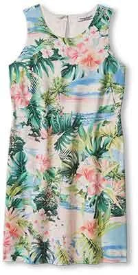 Tommy Bahama Women's Ocean Vida Sleeveless Shift Silk Dress - Malibu Peach