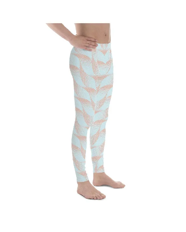 Light Blue & Apricot Wave Meggings