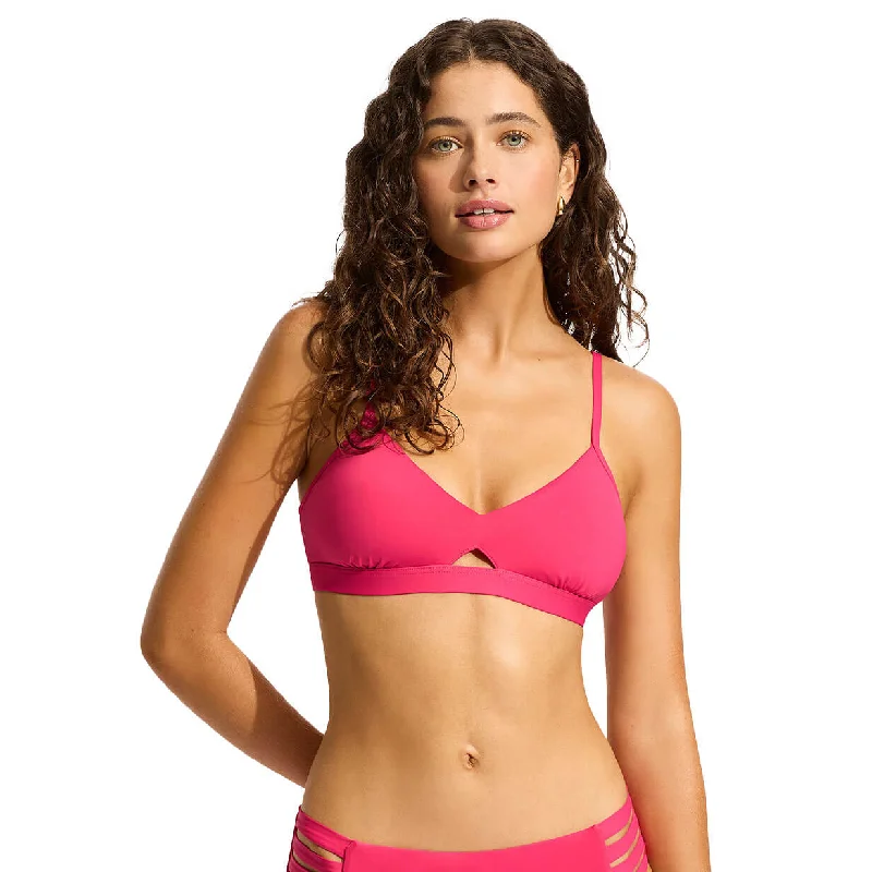 Seafolly Collective Hybrid Bralette Bikini Top - Raspberry