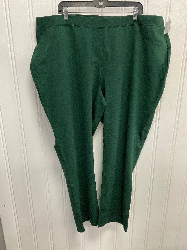 Pants Leggings By Susan Graver In Green, Size: 3x