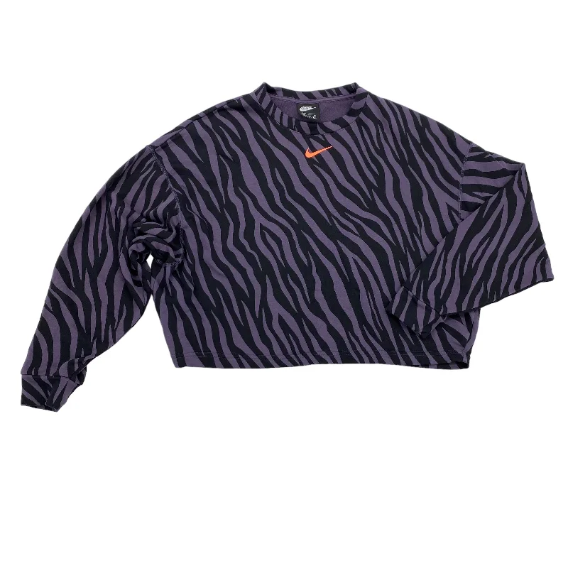 BLACK & PURPLE ATHLETIC SWEATSHIRT CREWNECK by NIKE APPAREL Size:XS