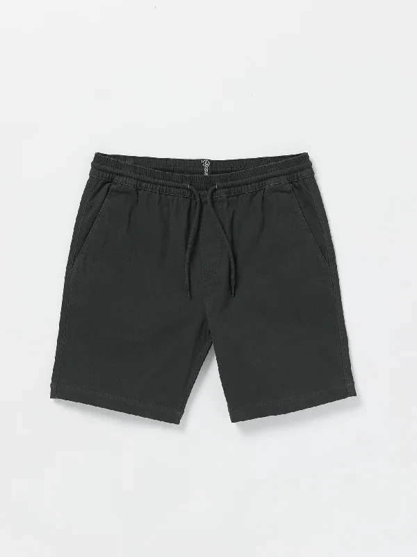 Road Trip Elastic Waist Stretch Shorts - Stealth