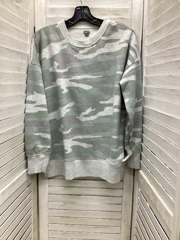 Sweatshirt Crewneck By Clothes Mentor In Camouflage Print, Size: S