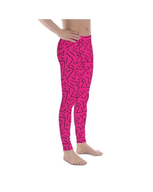 Pink Black Line Meggings