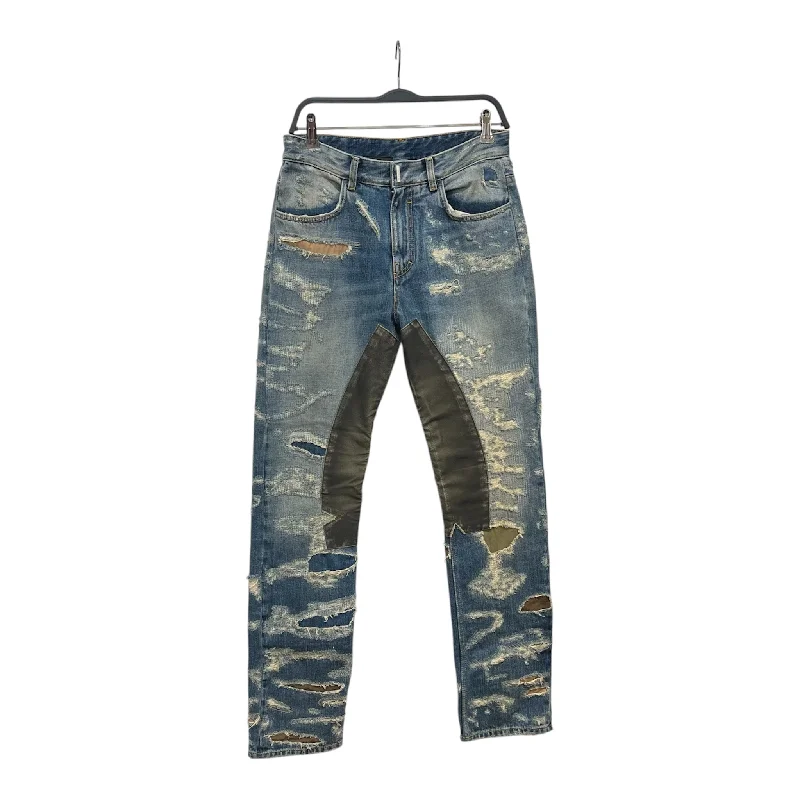 GIVENCHY/Straight Pants/29/Denim/BLU/MOLESKIN / DISTRESSED