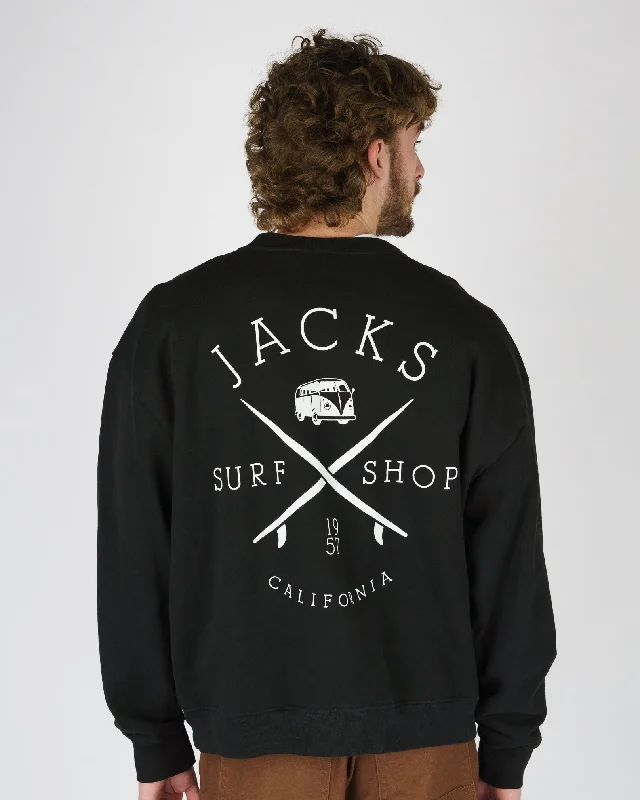 Bus Stop Heavyweight Crewneck - Black