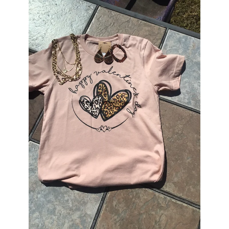 Leopard Heart Valentine Tee