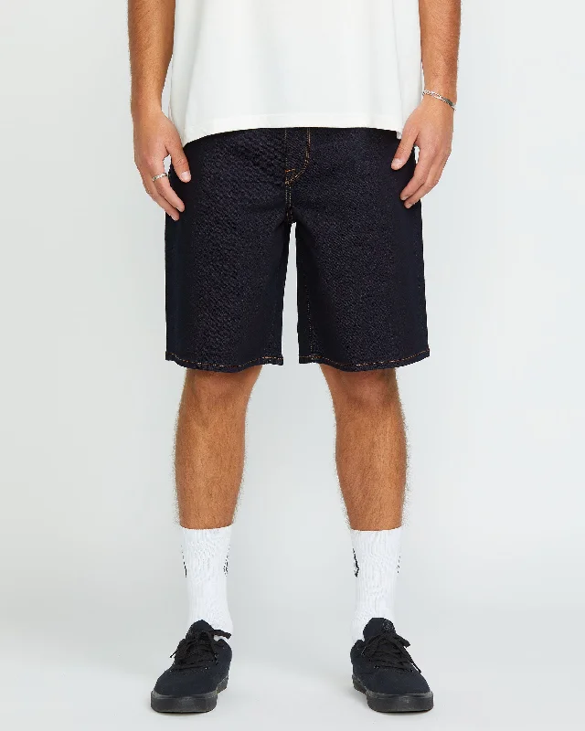 Billow Loose Fit Denim Shorts - Rinse