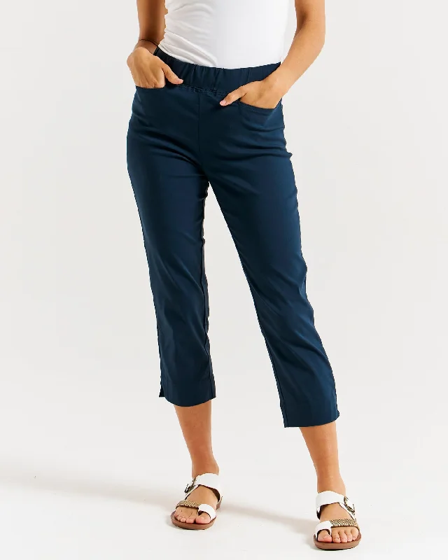 Betty Basics Crop Bengaline Pant Navy