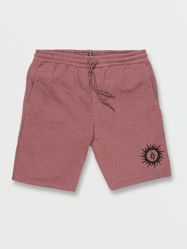 Booker Fleece Shorts - Bordeaux Brown