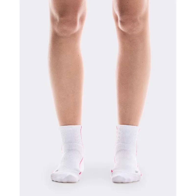 On Unisex Court Mid Socks - White / Pink