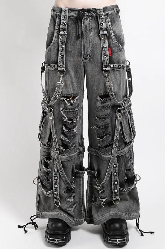 Tripp NYC Shredder Denim Full Force Pants [BLACK FOG WASH]