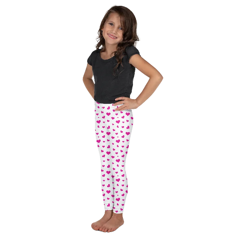 Pink Hearts Kid's Leggings