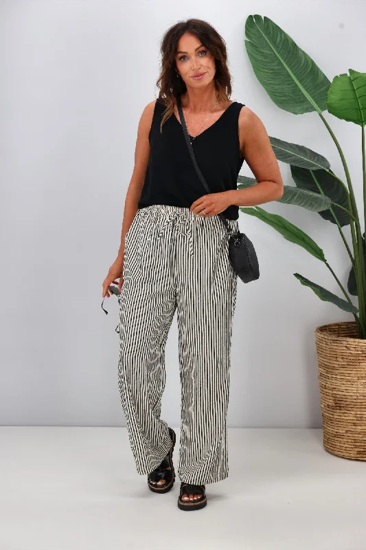 Shine On Label Ravi Wide Leg Pants Stripe