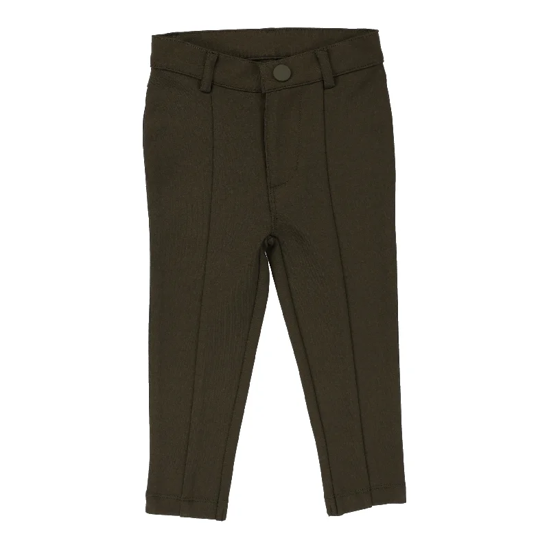 ANALOGIE OLIVE GREEN SEAM KNIT PANT [FINAL SALE]