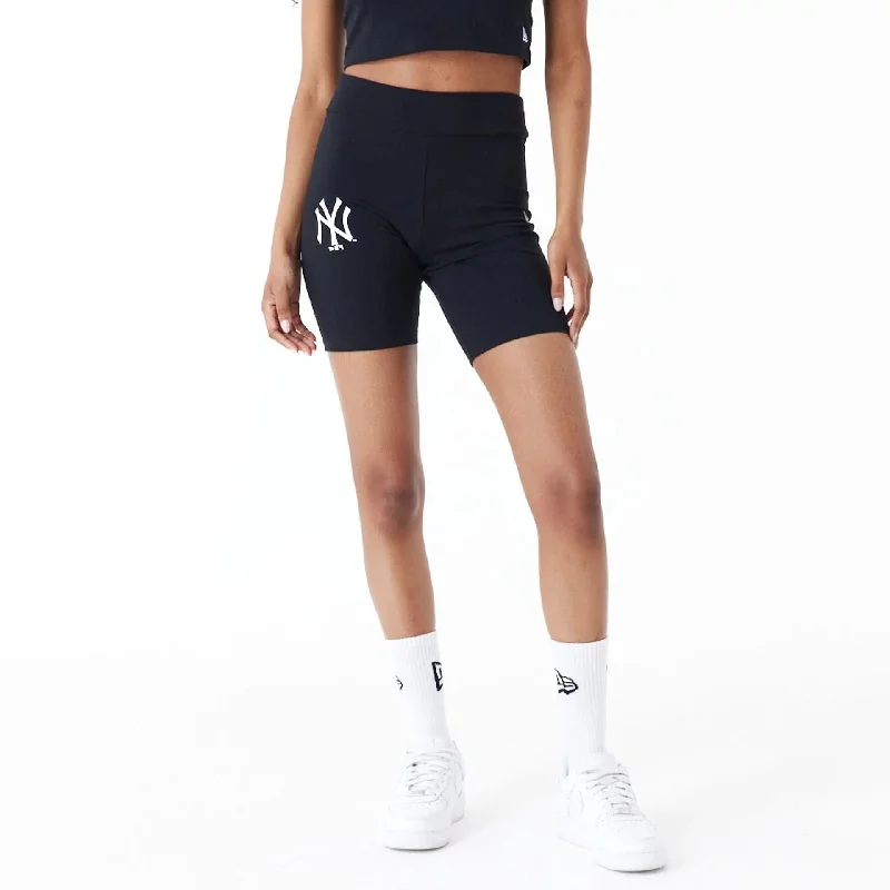 New York Yankees Womens MLB Lifestyle Black Cycling Shorts