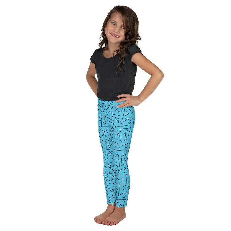 Aqua Black Line Kid's Leggings