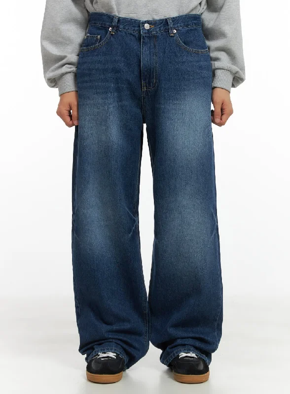 Men's Denim Drape Wide Fit Jeans CO408