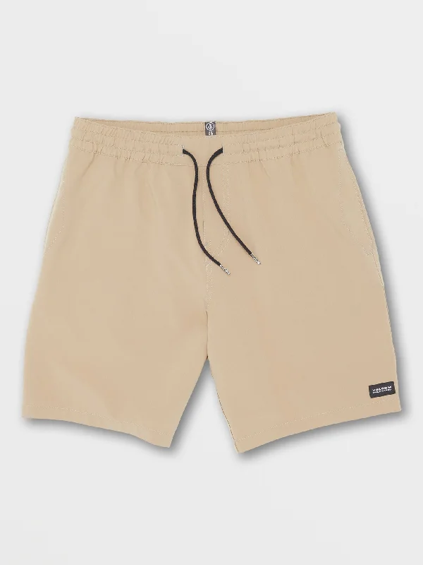 Stones Hybrid Elastic Waist Shorts - Khaki