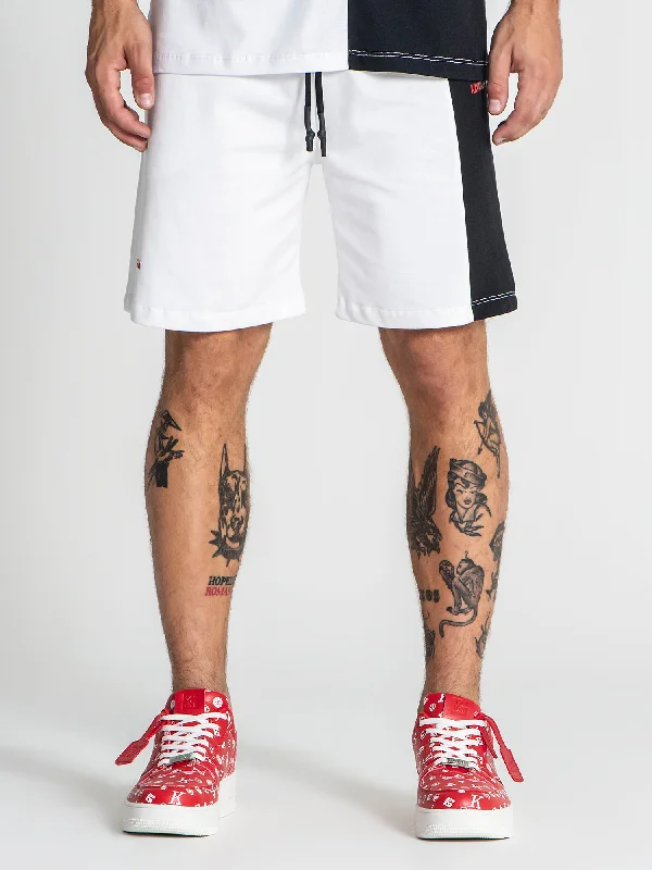 White Block Shorts