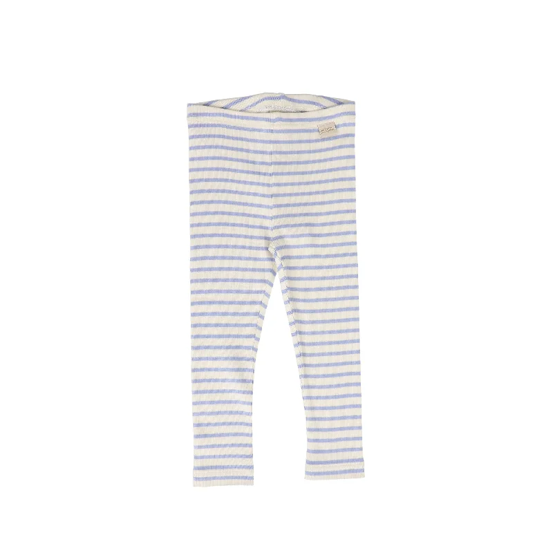 PETIT PIAO LIGHT BLUE STRIPE RIBBED LEGGING [FINAL SALE]