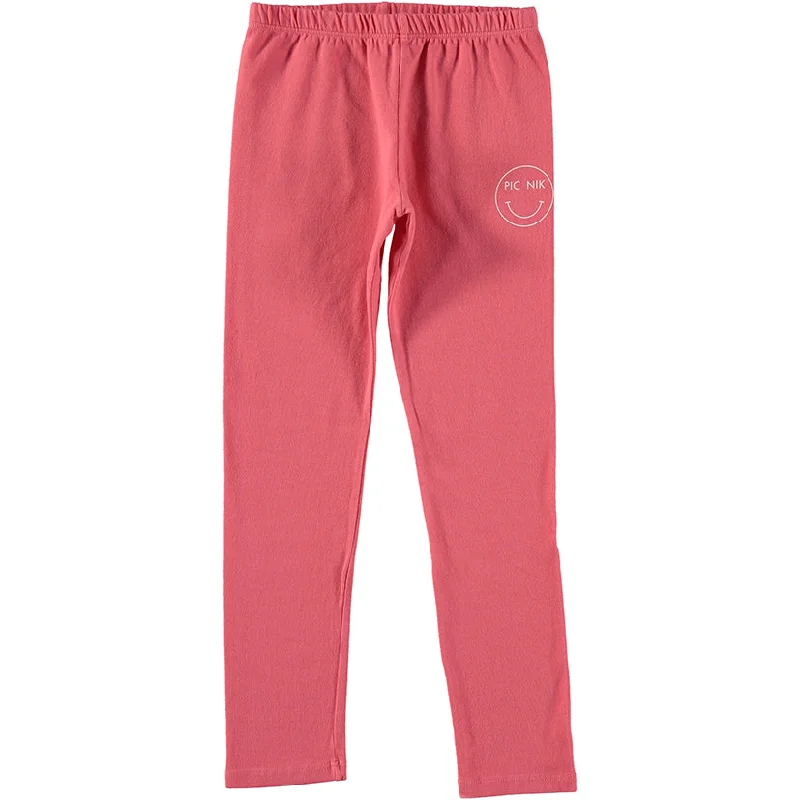 PICNIK HOT PINK SMILE FACE LEGGING [FINAL SALE]