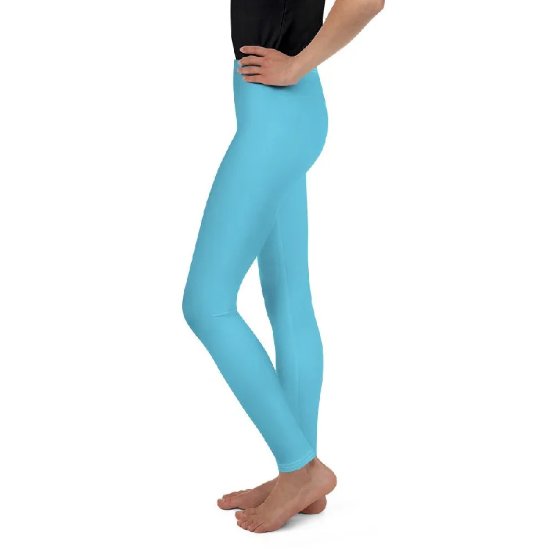 Solid Baby Blue Youth Leggings