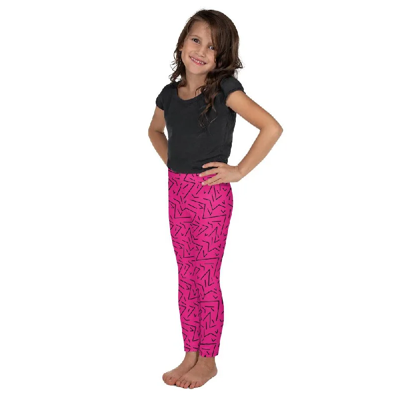 Pink Black Line Kid's Leggings