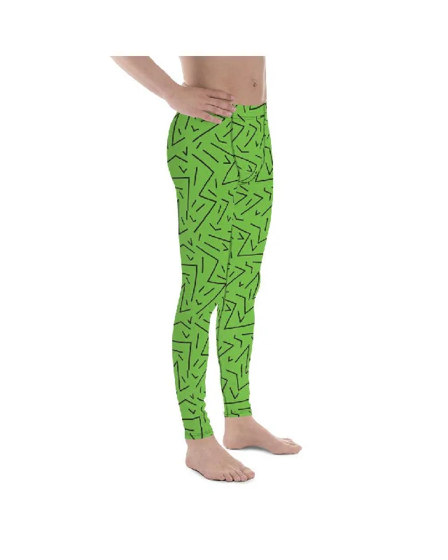 Green Black Line Meggings