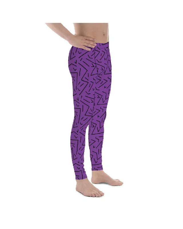 Purple Black Line Meggings