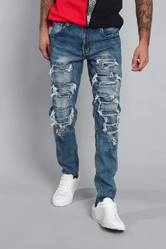 Distressed Denim Jeans